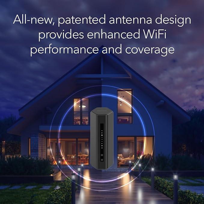NETGEAR Nighthawk Dual-Band WiFi 7 Router (RS180) - Router Only, BE5500 Wireless Speed (up to 5.5 Gbps) - Covers up to 2,500 sq. ft., 80 Devices - 2.5 Gig Internet Port ??Free Expert Help