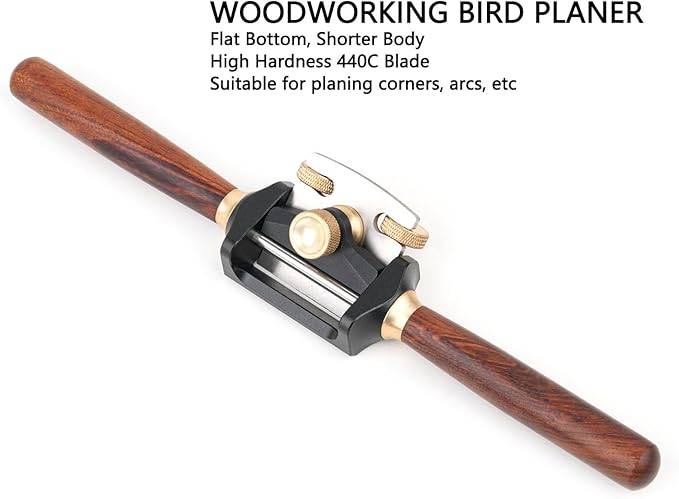 Woodworking Planer Flat Base Adjustable Bird Planer Flat Base Hand Wood Plane for Woodworking Corner Arc Trimming