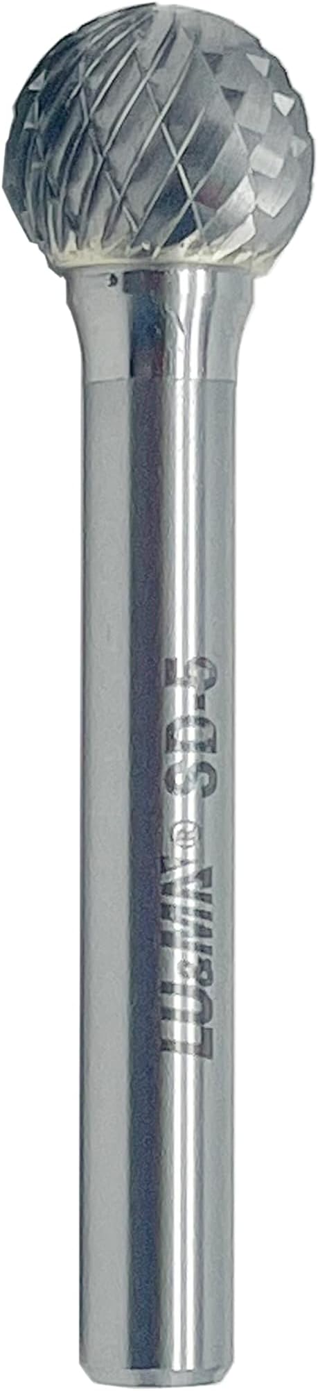 SD-5 Tungsten Carbide Burr ball Shape Double Cut Rotary Burrs File(1/2''cutter Dia 竊?1/2''Cutter Length) with 1/4'' (6.35mm) Shank dia, used for metalwork, tool making, engineering, grinding by LU&MN