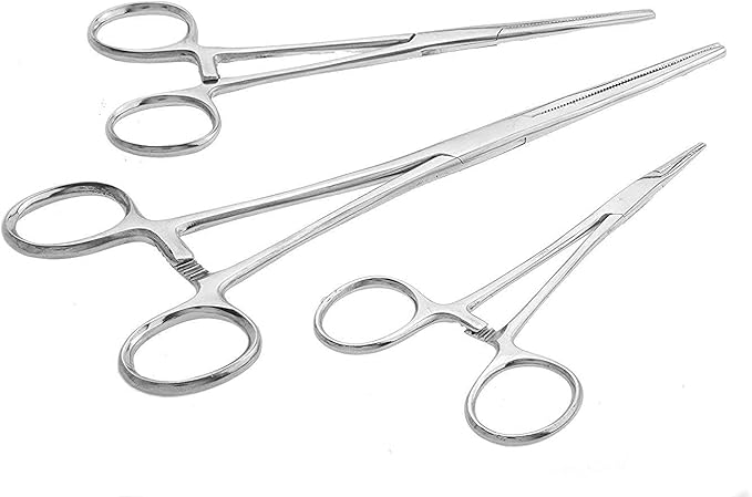 SURGICAL ONLINE Ultimate Hemostat Set, 6 Piece Ideal for Hobby Tools, Electronics, Fishing and Taxidermy (8", 6.25" and 5")