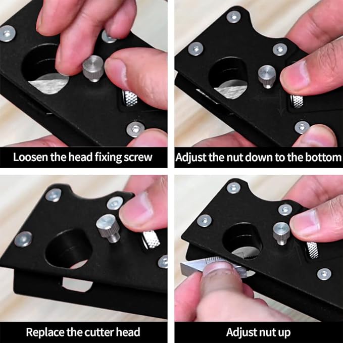 Chamfer Plane for Wood, Hand Corner Planer with Auxiliary Locator, Hand Planer for Quick Edge Planing and radian Corner Plane Trimming, Wood Edge Corner fflattening Tool for DIY Woodworking (Black)