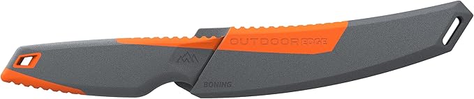 OUTDOOR EDGE VANTEX - Premium 5" Boning Knife, High Carbon Steel, Ergonomic Handle & Titanium Coated Blade, Great for Field Dressing Processing Elk and Deer