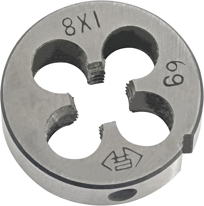 Aceteel M8 x 1 Metric Round Die, Machine Thread Die M8 X 1.0mm Right Hand