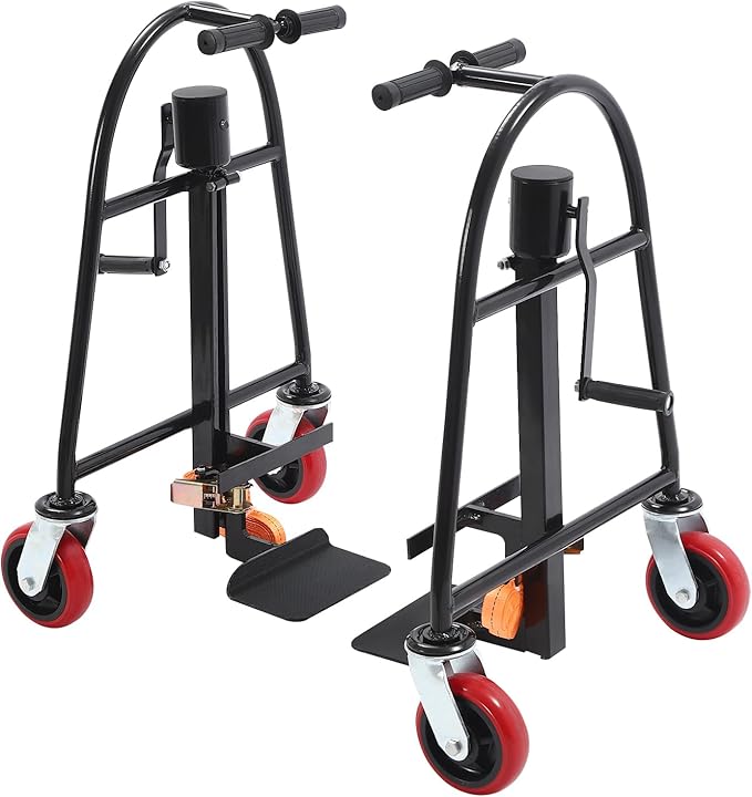Furniture Moving Tool Set of 2 Manual Furniture and Crate Mover 1300 lbs Capacity Multifunctional Handling Tools for Moving, Warehousing, Furniture Stores (Black)