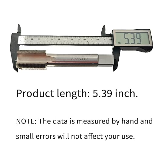 Lzcdelyxiao 1-3/16"-24 Tap, UNS, Right Hand Straight Flute Thread Tap, Machine Tap, 1 3/16"-24, Nominal Diameter 1-3/16", Thread Per Inch 24 Fin Thread, Tolerance Grade 2B, High Speed Steel HSS