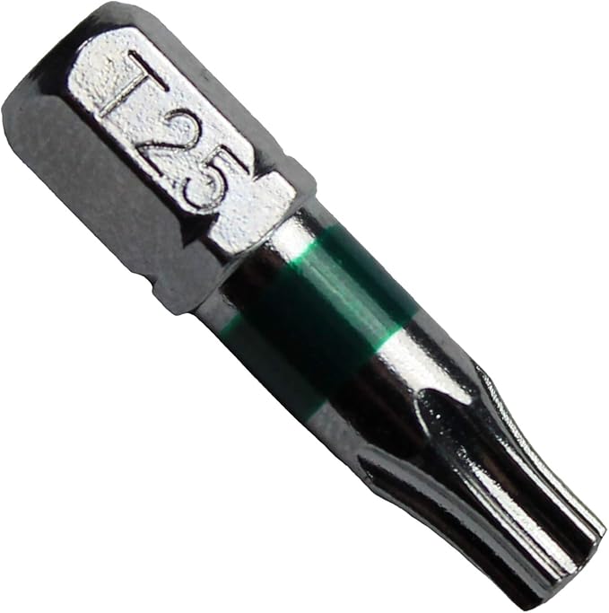 T25 x 1" Torx/Star Driver Bit - Color Coded for Screws and Fasteners (50 Count)