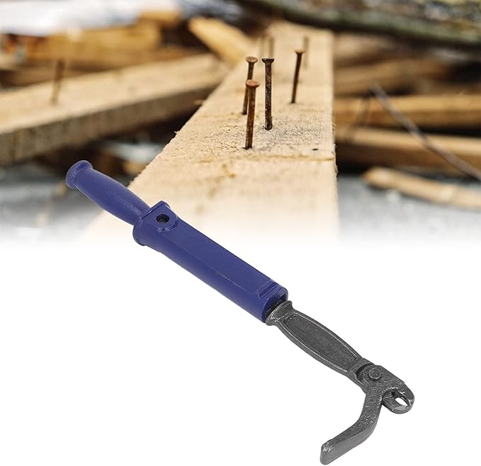 Oumefar Nail Puller, Pry Bar Puller High Carbon Steel Nail Pullers Bar Woodworking Tool, Nail Puller Pliers Hand Tool for Woodworking Maintenance