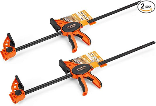 Jorgensen 24" One Hand Clamp/Spreader - 2-pack, Medium Duty, E-Z Hold Bar Clamps Set