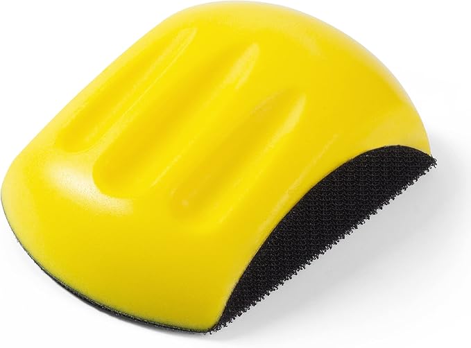 5 Inch Hand Sanding Block Hook and Loop Sanding Block 2 PCS Round and Mouse Hand Sanding Blocks Foam Sanding Blocks Auto Body Hand Sanders for Wood Mouse Sanding Pad Sandpaper Holder