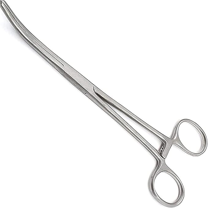 Pean Hemostat Straight and Curved Multipurpose Locking Tweezer Clamps Serrated, Stainless Steel - Hemostats for Nurses, Fishing Forceps, Crafts and Hobby