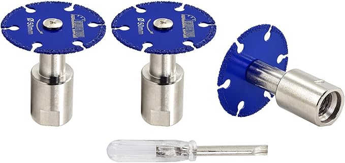 SHDIATOOL Diamond Metal Cutting Saw Blade, 2-Inch/50mm Mini Circular Saw Disc,Cut-off Wheel for Steel Tube Iron Rebar with 5/8" Flange(3 of Pack)