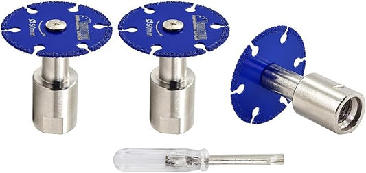 SHDIATOOL Diamond Metal Cutting Saw Blade, 2-Inch/50mm Mini Circular Saw Disc,Cut-off Wheel for Steel Tube Iron Rebar with 5/8" Flange(3 of Pack)