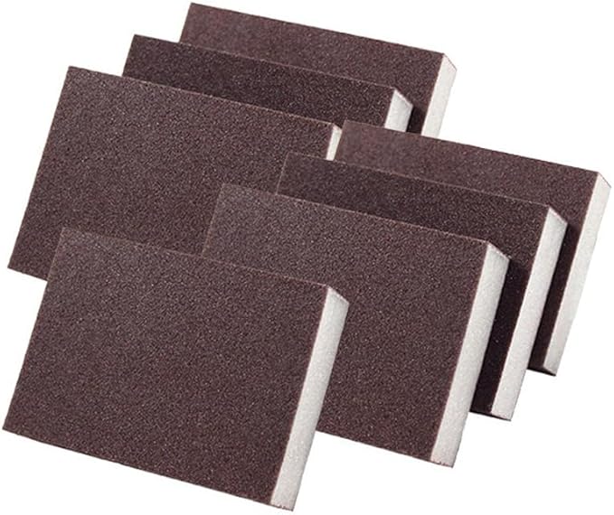 Driak Polishing Sanding Sponges Sandpaper Sanding Block Pad Washable Paint Sanding Block Wood Metal Sandpaper Sponge Cleaning Sponge (60 Grit Medium Fine)