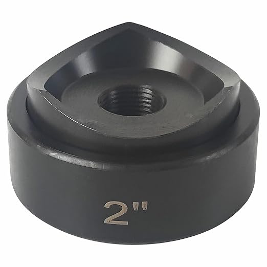 AMZCNC 2" Conduit Punch and Die for Hydraulic Knock Out Driver 3/4"-16UN Thread ((Conduit Hole Size) 2")(Actual Hole Size: 2.42")