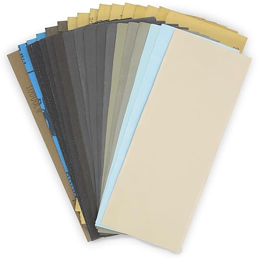 Ultra Fine Water Sandpaper.120 to 2000,3000,5000,7000,8000,10000 Assorted Grit Sanding Paper,Abrasive Paper for Wood Furniture Finishing, Automotive Polishing, 9 x 3.6 Inches