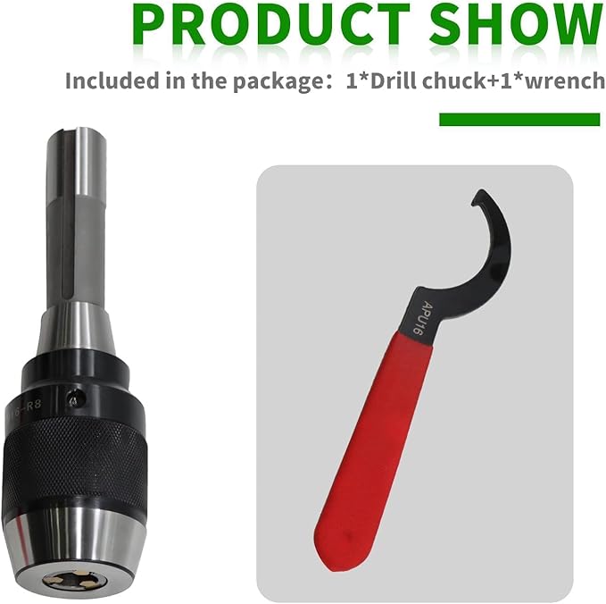 1/8"-5/8" Heavy Duty R8 Shank Lathe Keyless Drill Chuck Special Titanium Jaws