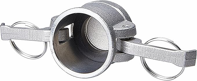2PCS Cam and Groove Fitting, Aluminum, Type DC, 1.5" Dust Cap, with 2PCS Camlock Gasket Fitting