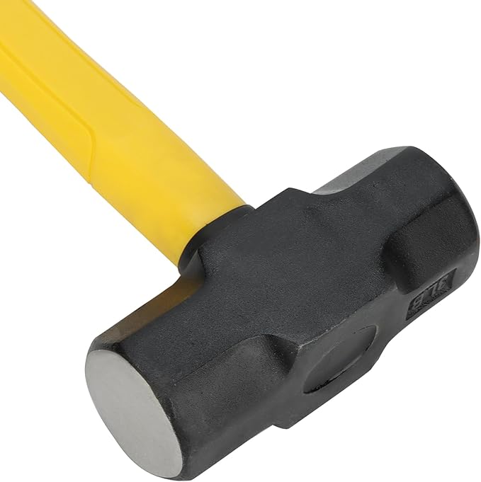MANCHAP 2 PCS 14 Inch 3lbs Sledge Hammer with Fiberglass Handle, Drilling Crack Hammer, Club Hammer Tool for Demolition, Construction, Renovation, Yellow