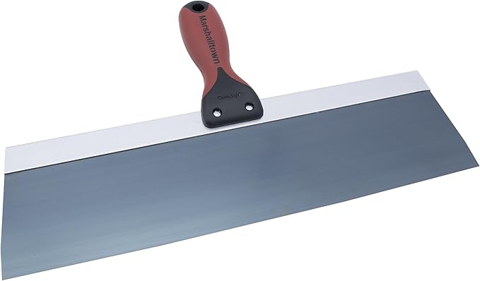 MARSHALLTOWN DuraSoft II Taping Knife, 14 Inch Blue Steel Blade, For Drywall Finishing, 4514D