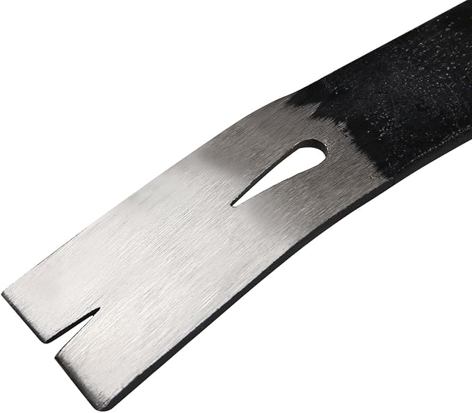 KSEIBI 285150 Hand Wonder Crow Bar Tool, Steel Nail Puller Paint Lid Lifter Trim Small Flat Pry Bar 15" inch for Prying, Scraping, Lifting, Pulling, Utility Claw Wonderbar