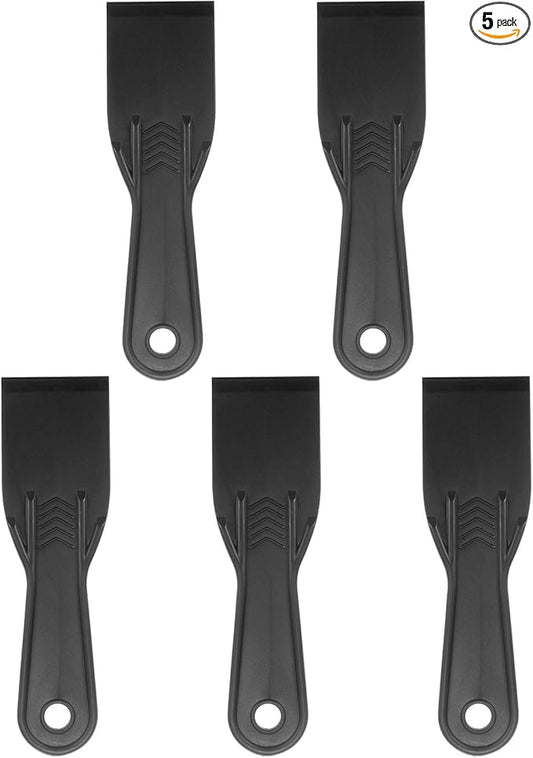 HARFINGTON 5pcs Putty Scraper 2" Width 6mm Thin Width 6mm Thin Flexible Plastic Putty Knives for Taping Drywall Spreading Painting Wall Scratching