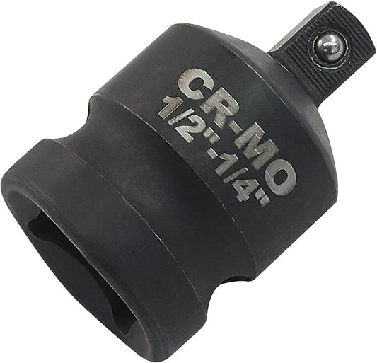 1/2" Female to 1/4" Male Impact Socket Adapter, Black Wrench Socket Adapter For Impact Driver