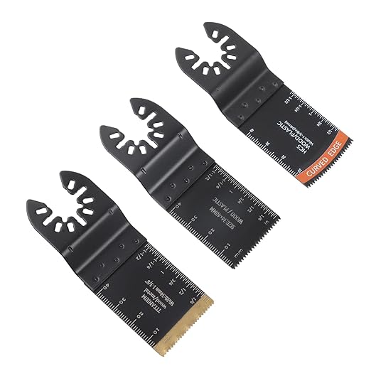 findmall Professional Oscillating Saw Blades 105Pcs Kit: Titanium and HCS for Wood, Metal, Plastic - Fast Installation