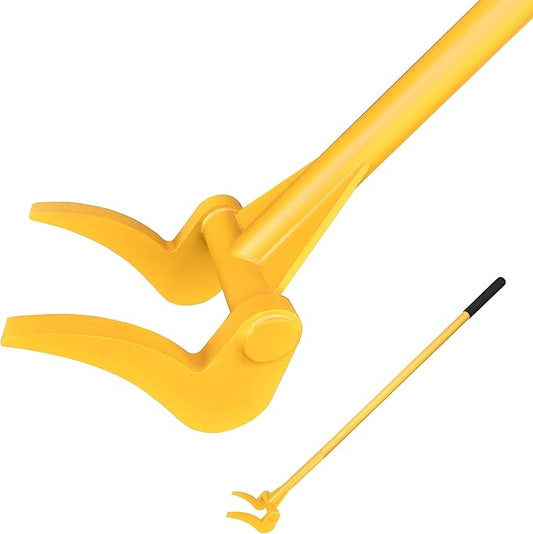Upgrade ZOOKASEA Pallet Buster 50" with Handle, Heavy Duty Deck Board Removal Tool, Non-Slip Grip Wrecking Pry Bar, Multi-Purpose Breaker for Efficient Removal, Renovation and Construction, Yellow
