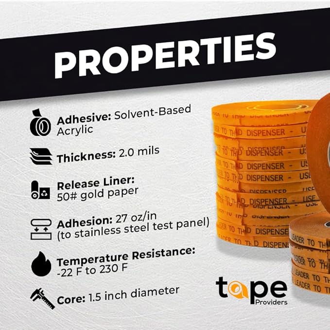 WOD General Purpose ATG Tape, 1/2 inch x 36 yds. (Set of 6 Rolls) Adhesive Transfer Tape Glider Refill Rolls Clear Adhesive on Gold Liner (Acid Free) RWATG20