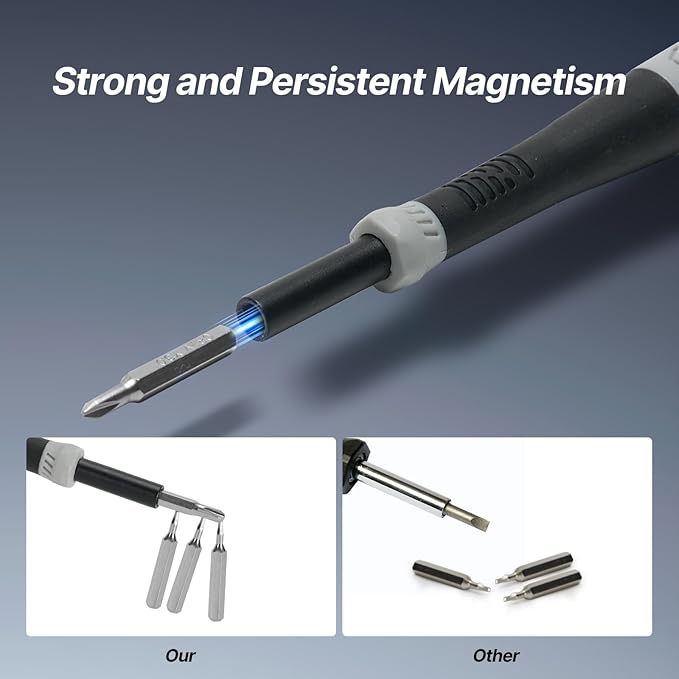 Magnetic Screwdriver Set, Ratcheting Precision Screwdriver Set Compact Screw Driver Set Kit Multibit Screwdrivers Mini Non-Slip Grip, Professional Repair Tool Kit for PC Phone Watch(58 in 1)