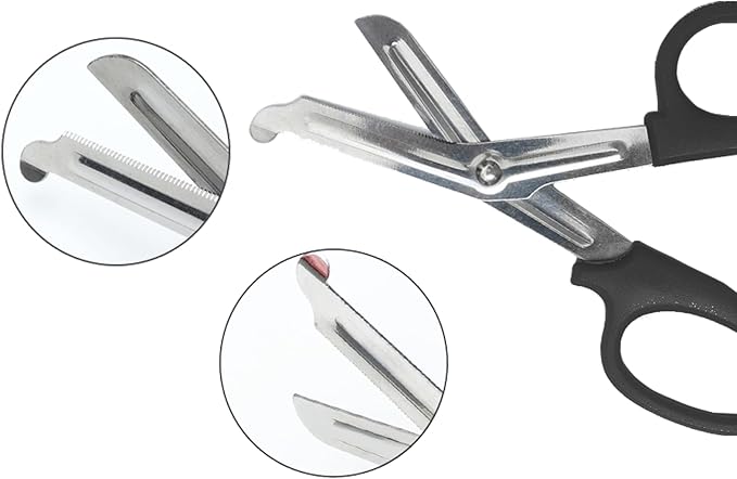 20 Pack EMT Trauma Shears, 5.7 Inch Bandage Scissors, Stainless Steel, Ergonomic, Ambidextrous, Black