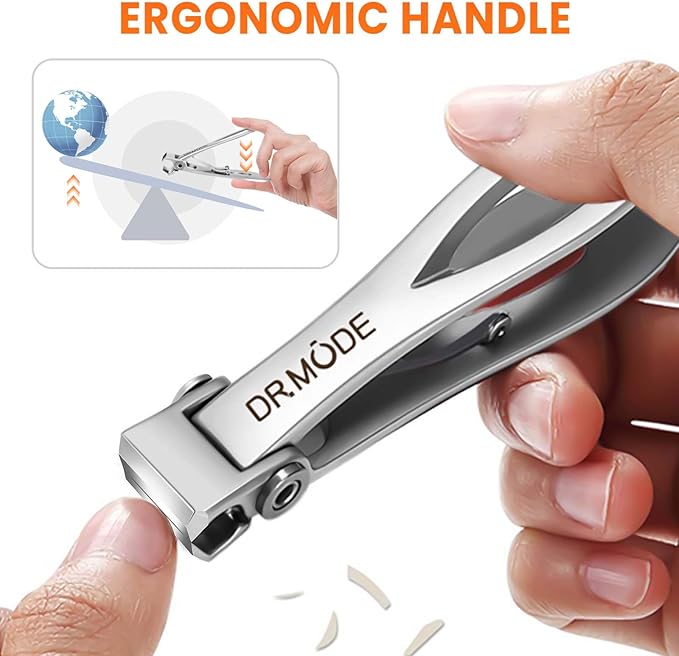 Straight Nail Clippers for Thick Nails, Heavy Duty Large Toenail Clippers for Seniors with 17mm Wide Jaw Opening, Ultra Sharp Stainless Steel Toe Nail Clippers Cutter for Men with File