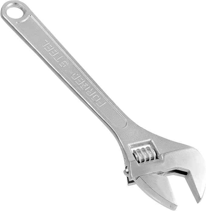 HOIGON 2 PCS 15 Inch Adjustable Wrench, Heavy Duty Crescent Wrenches with Wide Jaw and Ergonomic Handle for Machine Maintenance