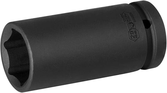 Jetech 3/4-Inch Drive 29mm Deep Impact Socket with 6-Point Design, Heat-Treated Chrome Molybdenum Alloy Steel, Metric
