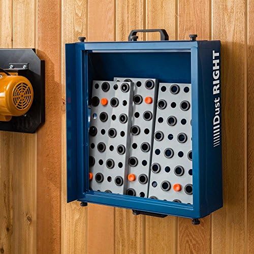 Rockler Downdraft Table - Orange Material Stops Woodworking Table - Metal Dust Collector w/Durable Powder-Coat Finish - Adjustable Rubber Feet Provides Firm Footing
