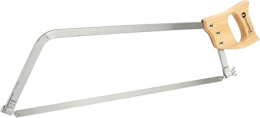 GreatNeck BUS22 Bone Saw 22 Inch, Game and Meat Saw, Solid Steel Frame, High Carbon Blade, Hardwood Handle, Meat Processing Equipment