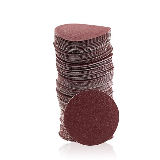 SPEEDWOX 100pc 2 inch Sanding Discs Hook and Loop Sandpaper 120 Grit Sander Disc Sanding for Sanders Drill Grinder Rotary Tools Attachment Woodworking Wood Auto, No Hole