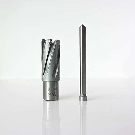 Wind Speed Carbide-Tipped Annular Cutter 15/16" Diameter x 1-3/8" Depth with Weldon Shank, High Precision Mag Drill Bit for Magnetic Drill Press, for Hard Material, Stainless Steel, Cast Iron, CT-350