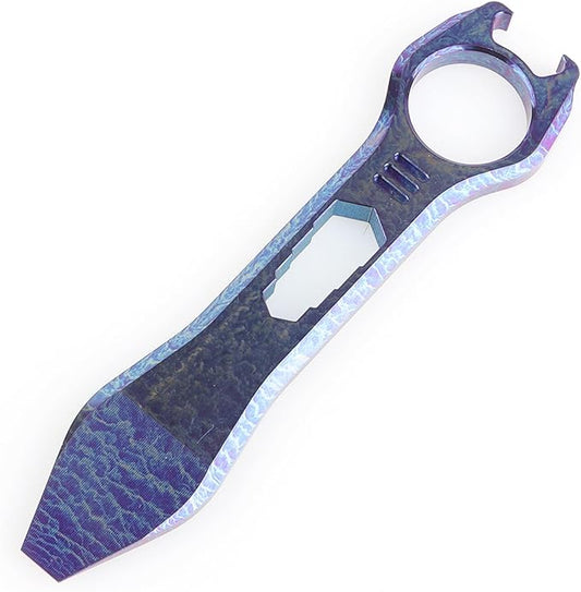Titanium EDC Pry Bar Multi Tool Bottle Opener Nail Puller Crowbar Wrench Screwdriver Compact Size EDC Multi Tool