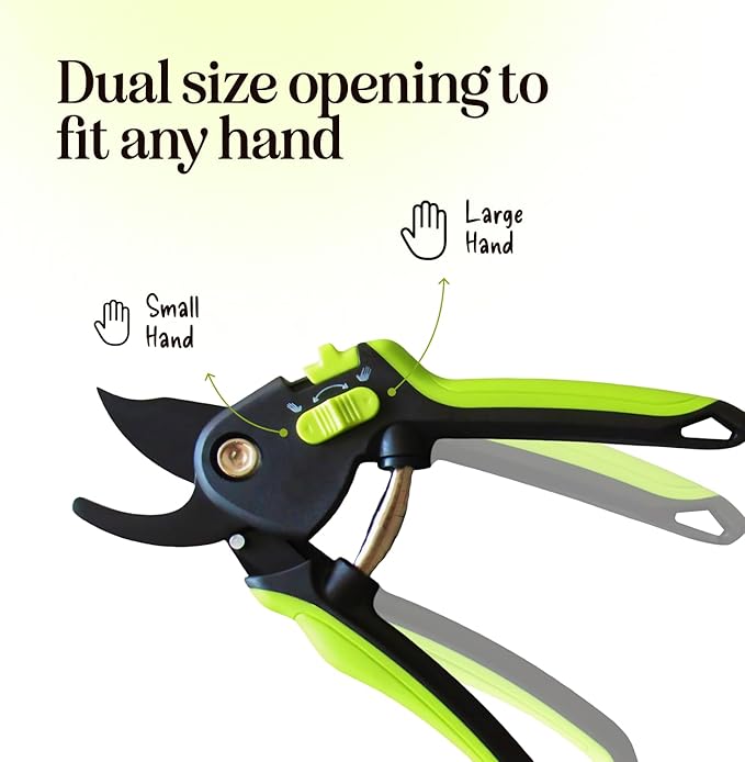 Ultra Sharp Pruning Shears Hedge Clipper ??Cuts 3X Easier, Dual-Size Opening, Weak Hand Arthritis Clippers, Rust-Resistant Pruner, Effortlessly Cuts