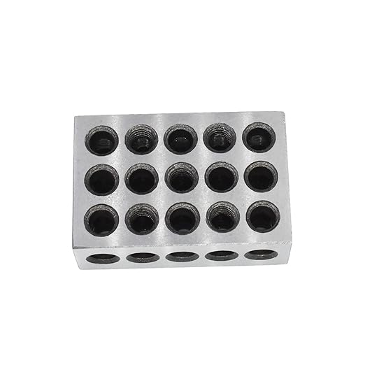 5 Pair of 1-2-3 Blocks Matched Pair with 23 Holes Precision Machinist Milling 0.0002In for Milling Machine Jig