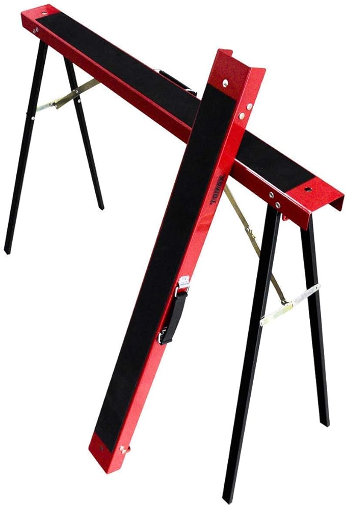 TOMAX Portable Folding Sawhorse Heavy Duty 275lb Weight Capacity Each Twin Pack