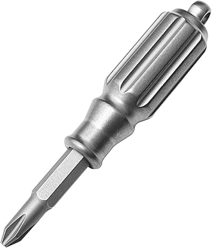 Titanium Alloy Screwdriver S2 Steel Bit High Hardness Non-Slip Tungsten Head Window Breaker Versatile EDC Tool