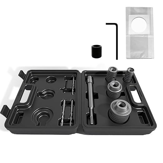 CATITO 11 Piece Set of Concrete Hole Saw (30mm 40mm 50mm 65mm),Concrete Hole Saw Kit for Concrete with SDS Plus Shank Connecting Rod and 5pcs dust Bag, Cement|Brick Stone|Wall.