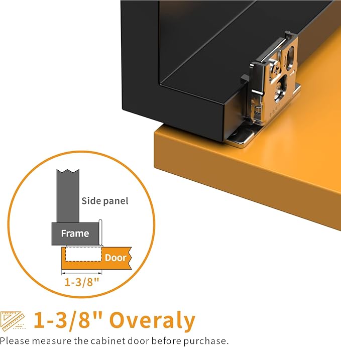 Chibery 10 Pack 1-3/8" Overlay 3D Soft Close Concealed Hinge for Face Frame Door, Smooth Slow Self Closing Hinges, Satin Nickel, Hidden 105째 Open Angle Stainless Steel Hinge for Kitchen Cabinet Door
