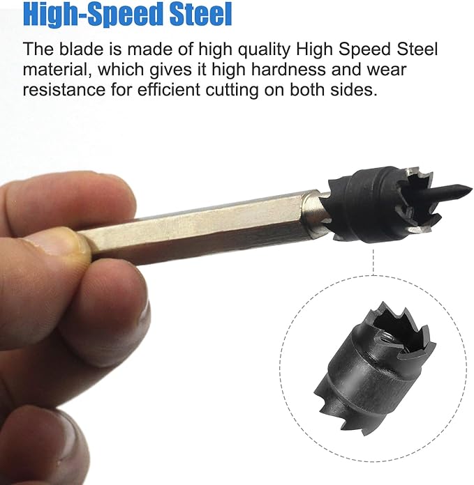 Spot Weld Cutter, Sheet Metal Hole Cutter, Punch Remover Panel Separator for Power Drill Welding Auto Body Work Tool, 3/8 Inch Drill Bit Tool (14-Pack)