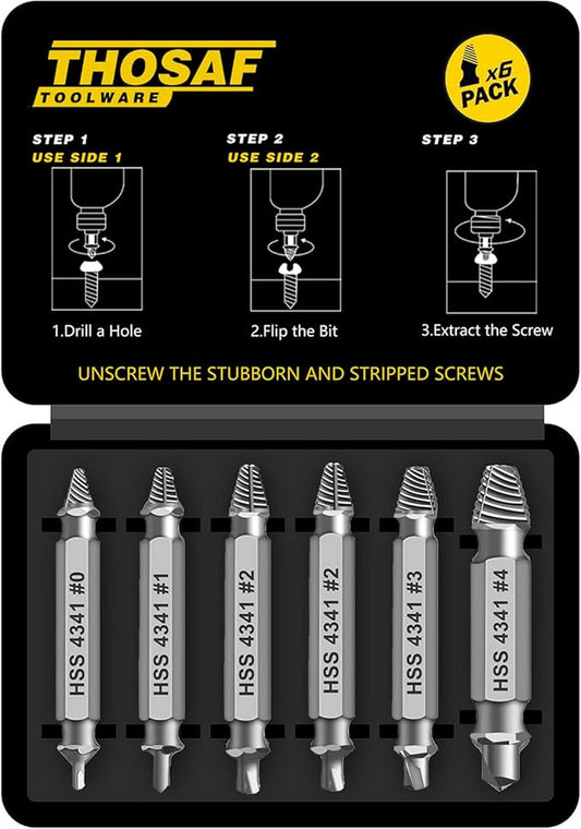 Gifts for Men,Damaged Screw Extractor Set-Valentines Day Gifts for Him Men Adults,Mens Gifts for Dad,Husband,Stripped Screws Nuts & Bolts Drill Bit Tools for Easy Removal of Rusty Broken Screw