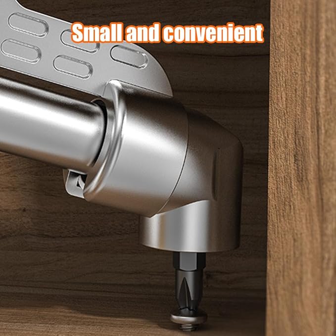 105 Degree Right Angle Drill Bit Holder, 2025 New Corner Tool Screw Hub with Multi-function Bend Screwdriver Bit, Angle Extension Bit Kit with 12 Screwdriver Bits for Household Work (Short)