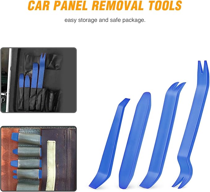 GOOACC Auto Trim Removal Tool Kit No-Scratch Tool Kit for Car Audio Dash Window Molding-4PCS (Blue)