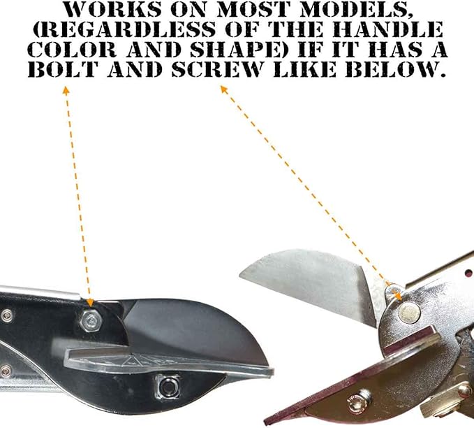 Multi Angle Miter Cutter | Extra Blade 2 Pack | Universal Fit | Shear Hand Tool | Cuts From 45 To 135 Degrees | Stainless Steel Sharp Blades (Extra Blades)